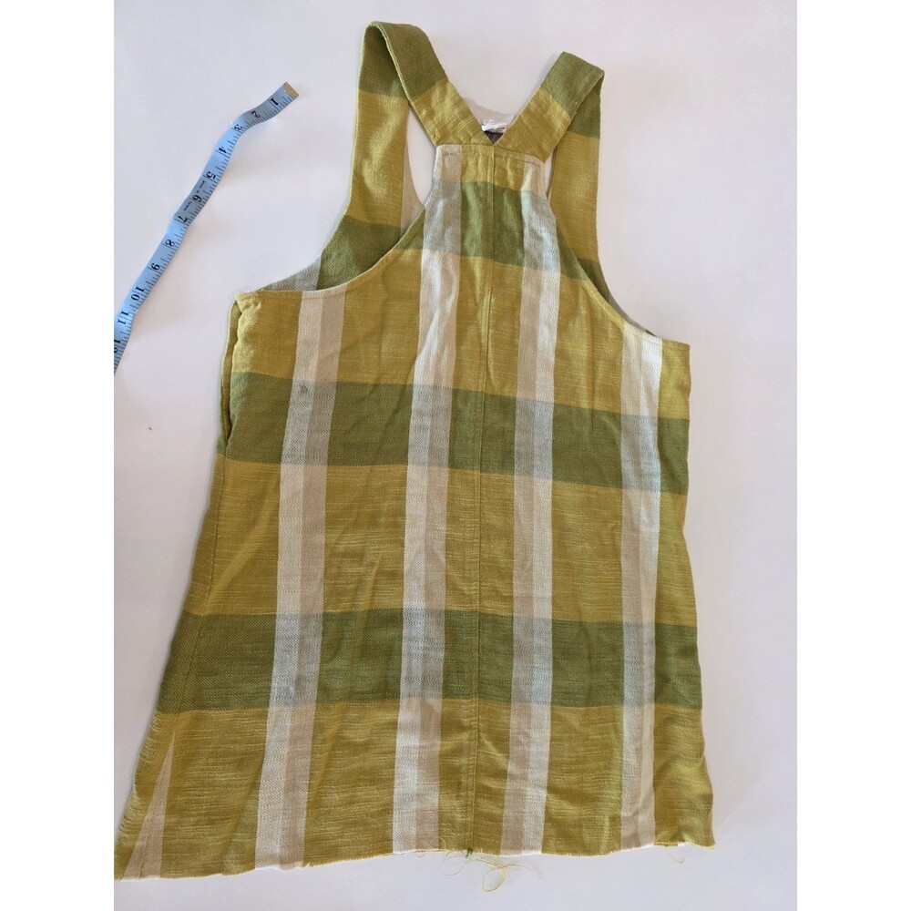 Ace&Jig Brand Thelma Multi-Colored Plaid Textile Chore Dress Sz XXS Plaid Pocket - Picture 6 of 6